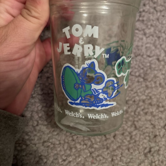 Cartoon Character Glass Set - Blue and Pink - Picture 2 of 6